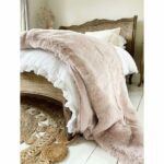 French Bedroom Rose Piglet Faux Fur Throw Lifestyle - barbie - stile e design