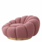 Sweetpea Willow Eichholtz Mello Swivel Chair Boucle Rose - delle - stile e design