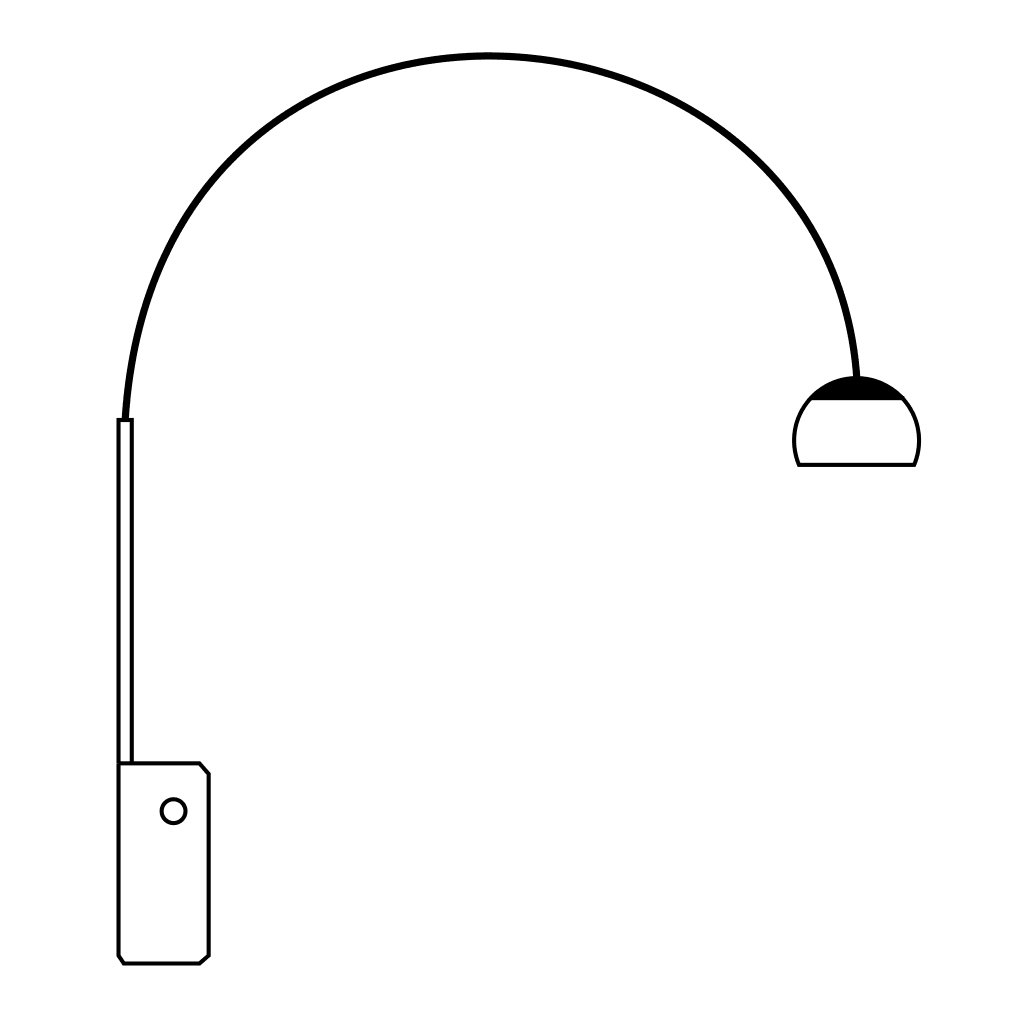 Profilo lampada Arco